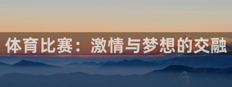 体育比赛：激情与梦想的交融